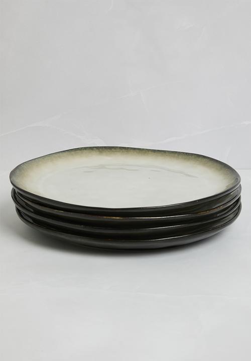 Sixth Floor - Moon dinner plate set of 4 - brown