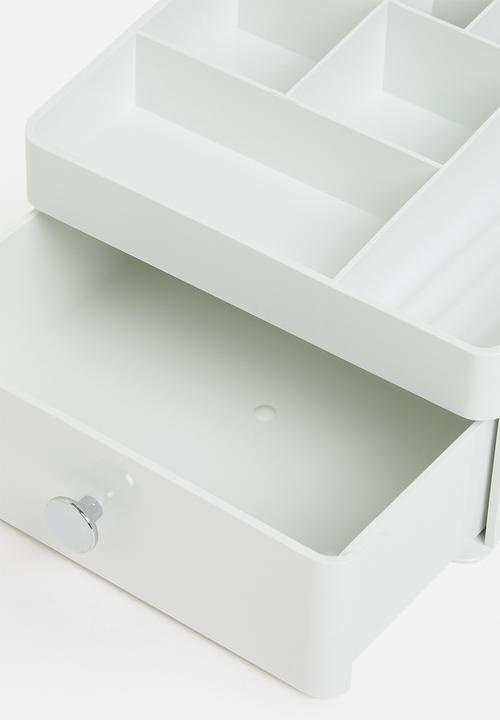 Litem - Cosmetics Desk Organiser 1 Layer - White