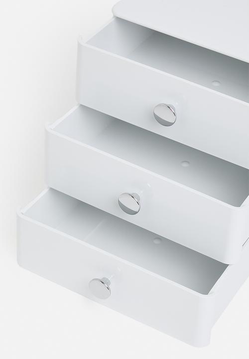 Litem - Cosmetics Desk Organizer 3 Layers - White