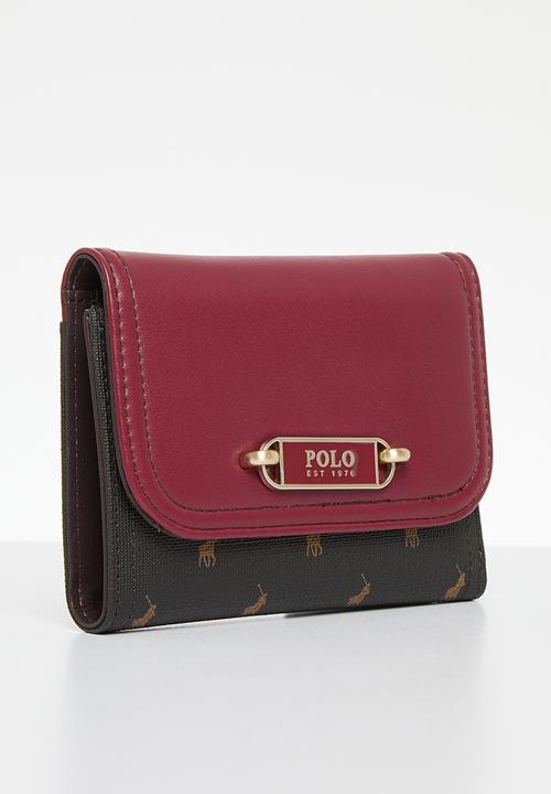 POLO - Porland compact trifold purse - red