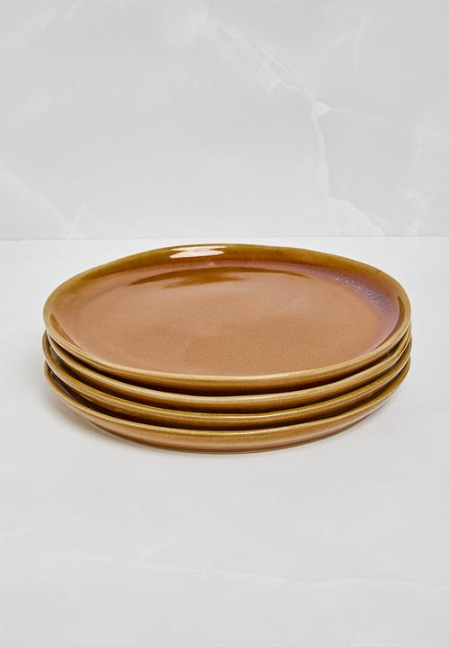 Sixth Floor - Jupiter side plate set of 4 - Brown