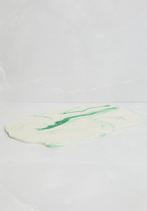 Terrazzo Home - Organic Serving Tray - Green marble