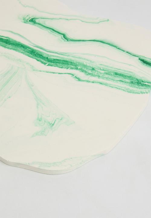 Terrazzo Home - Organic Serving Tray - Green marble
