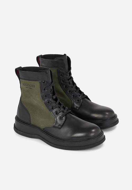 Tommy Hilfiger - TH everyday core mix boot - olive & black
