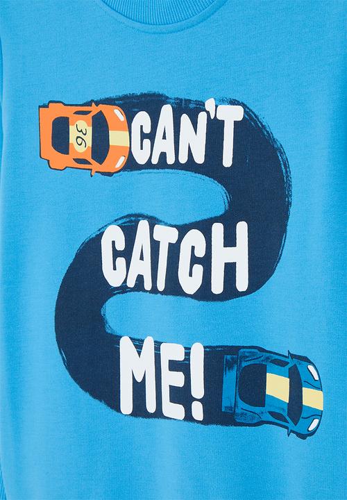 Pop Candy - Printed sweat top - blue