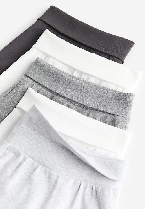 H&M - 5-Pack cotton trousers -  light grey & grey