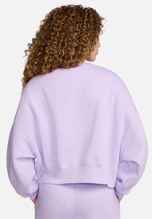Nike - W Nsw Phnx Flc Oos Crew - Violet Mist/Sail