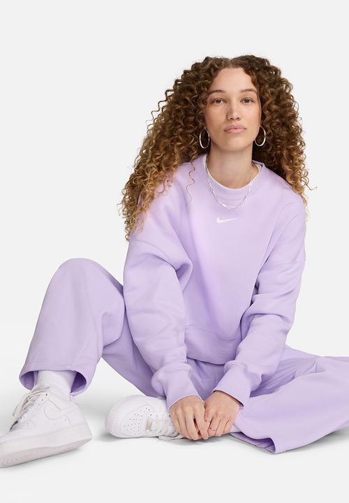 Nike - W Nsw Phnx Flc Oos Crew - Violet Mist/Sail