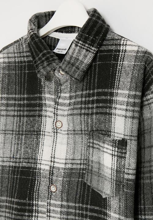 Pop Candy - Plaid shirt - black & grey