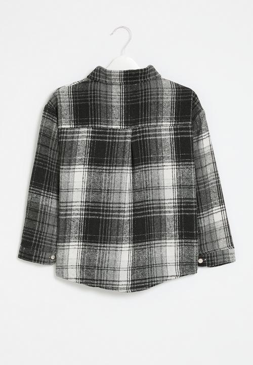 Pop Candy - Plaid shirt - black & grey