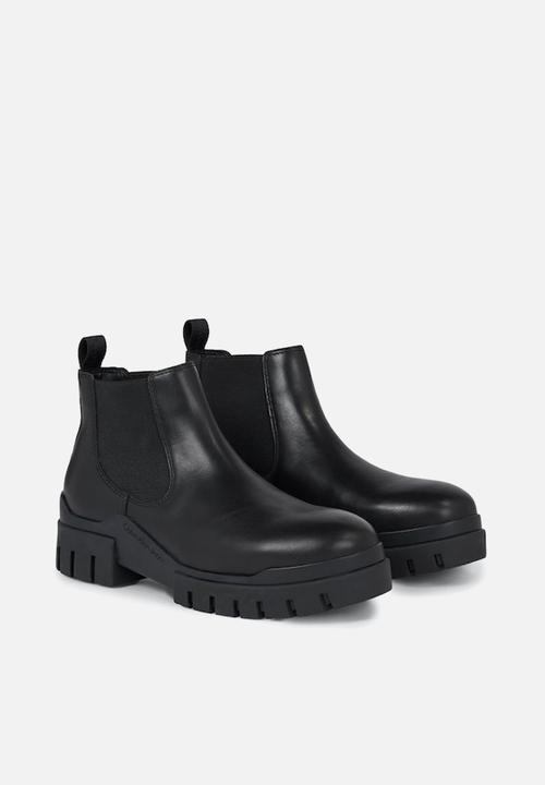 Calvin Klein - Com boot low leather chelsea boots - black