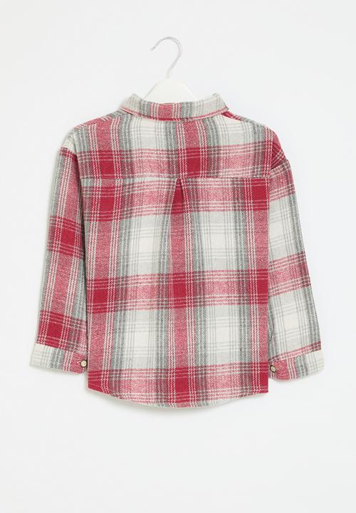 Pop Candy - Plaid shirt - red