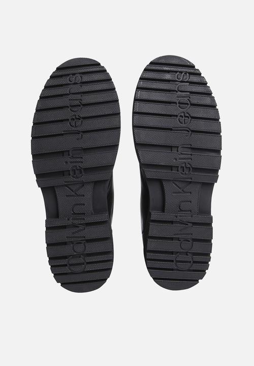 Calvin Klein - Eva boot mid lace up leather in fad - black
