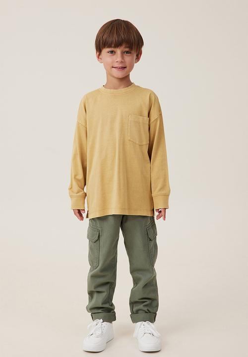 Cotton On - The essential long sleeve tee - mustard seed wash