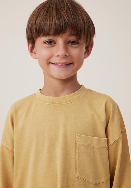 Cotton On - The essential long sleeve tee - mustard seed wash