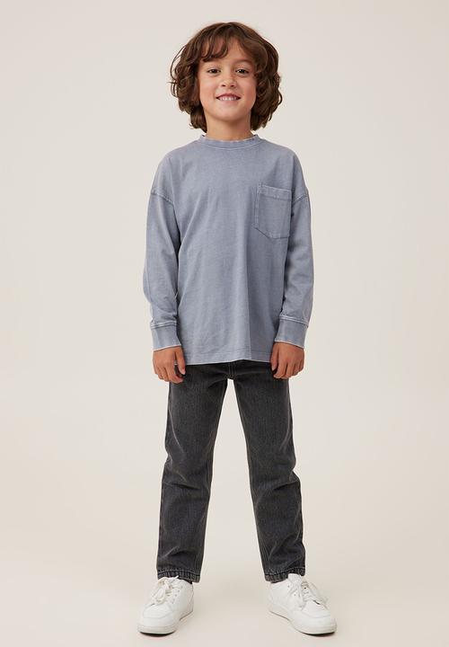 Cotton On - The essential long sleeve tee - steel wash