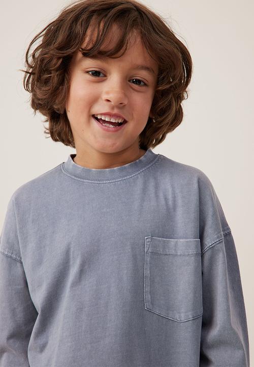 Cotton On - The essential long sleeve tee - steel wash