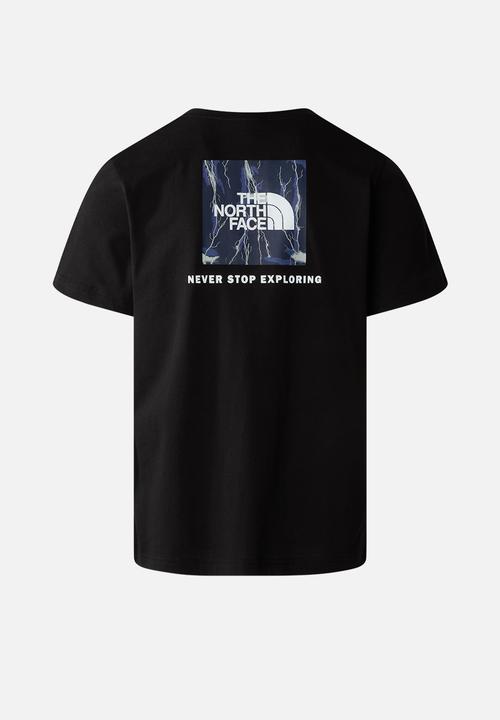 The North Face - M short sleeve redbox tee - tnf black/summit navy/tnf lightening print