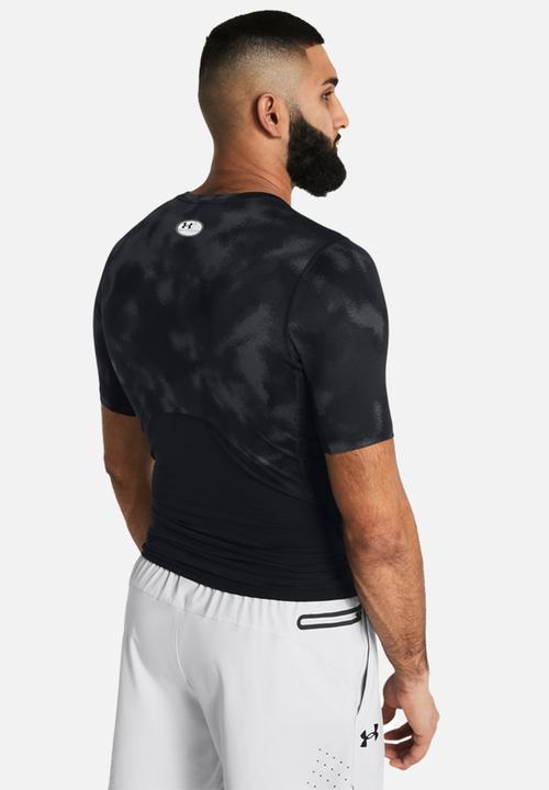 Under Armour - Ua hg armour printed short sleeve - black/white