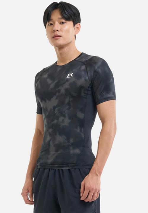 Under Armour - Ua hg armour printed short sleeve - black/white