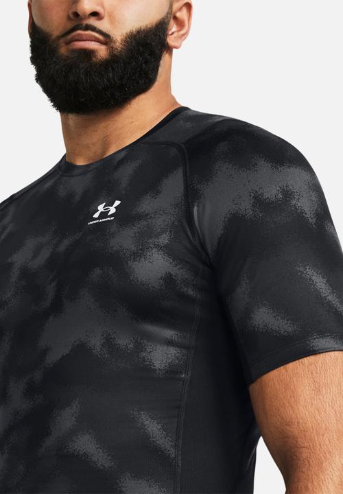 Under Armour - Ua hg armour printed short sleeve - black/white
