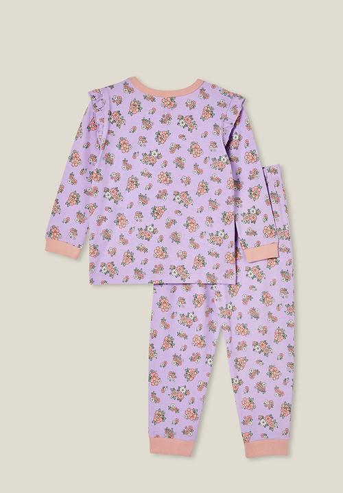 Cotton On - Ava long sleeve pyjama set - lilac drop/ditsy floral
