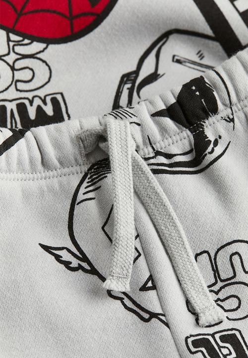H&M - 2-Piece printed sweatshirt set - grey & marvel 