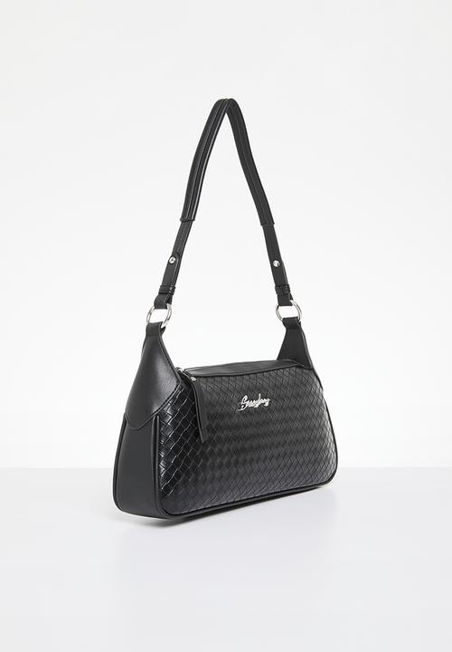 SISSY BOY - Potion woven effect shoulder bag - black