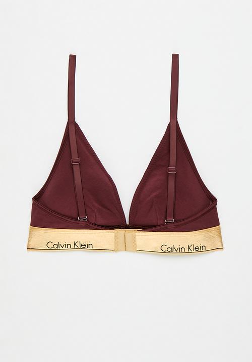 Calvin Klein - Unlined triangle - tawny port