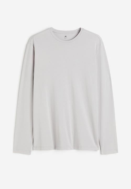 H&M - Slim fit jersey top - light grey
