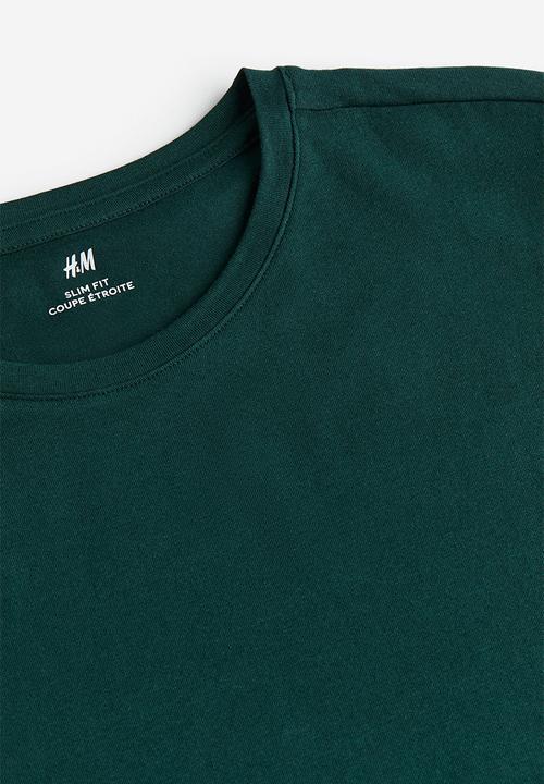 H&M - Slim fit t-shirt - forest green