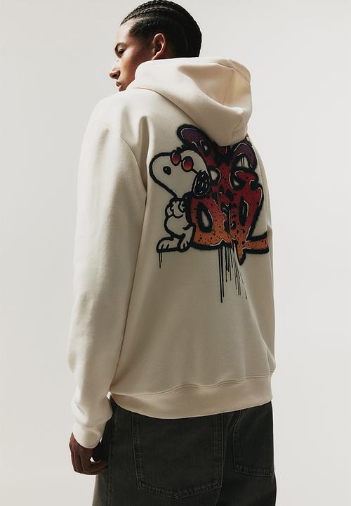 H&M - Regular fit hoodie - cream/snoopy