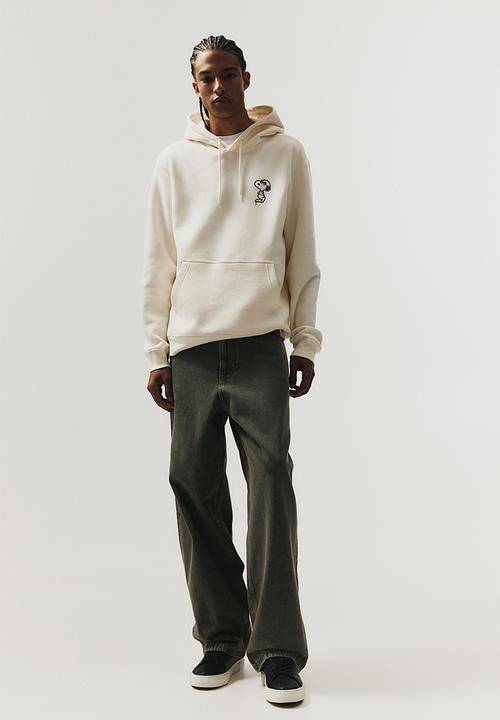 H&M - Regular fit hoodie - cream/snoopy