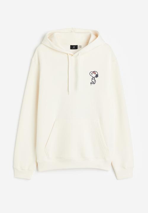 H&M - Regular fit hoodie - cream/snoopy
