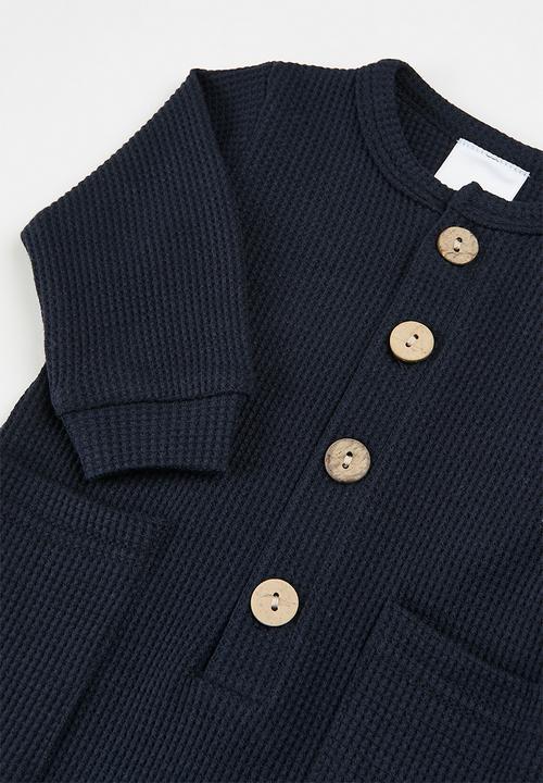 Pop Candy - Button down romper - navy