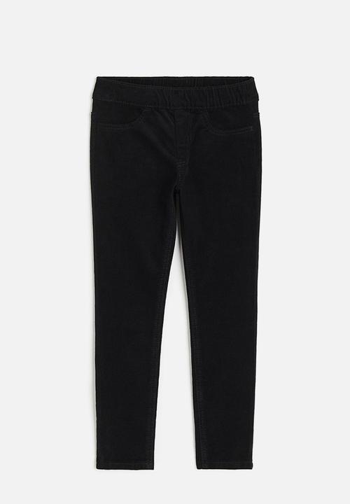 H&M - Corduroy treggings - black