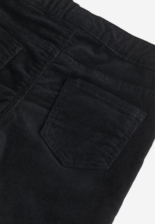 H&M - Corduroy treggings - black