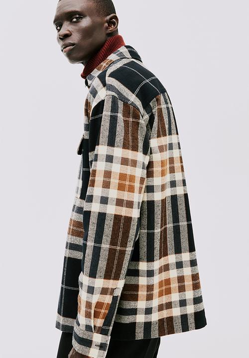 H&M - Relaxed fit overshirt - brown,multi