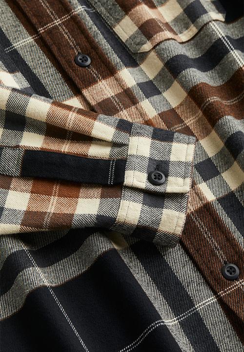 H&M - Relaxed fit overshirt - brown,multi