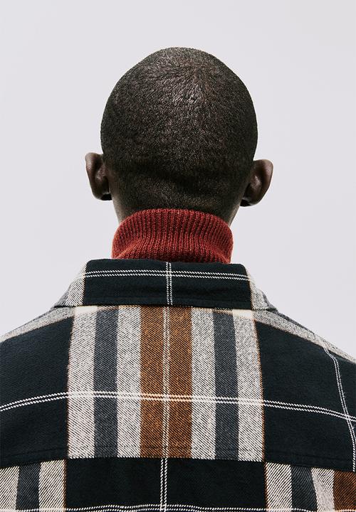 H&M - Relaxed fit overshirt - brown,multi