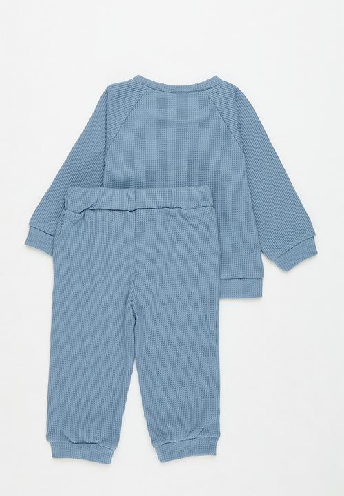 Pop Candy - Waffle knit set - blue