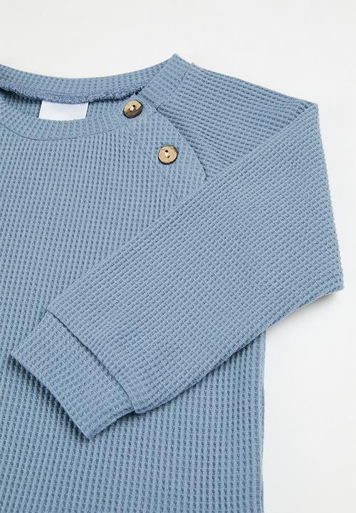 Pop Candy - Waffle knit set - blue