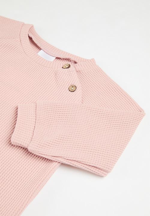 Pop Candy - Waffle knit set - pink
