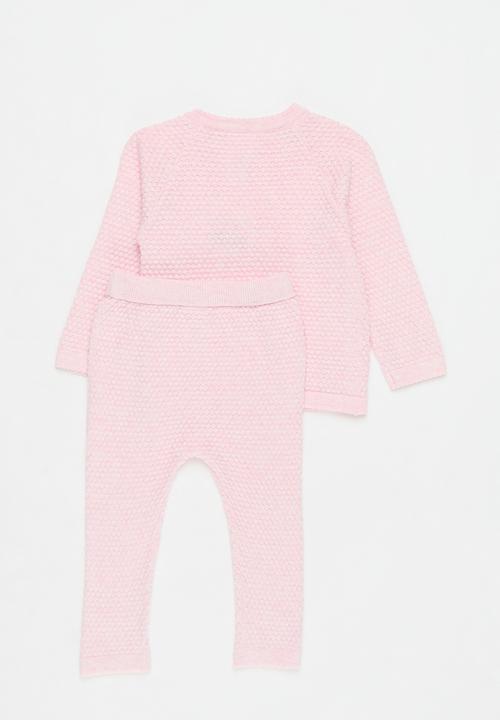 Pop Candy - Knitted top and bottom set - pink