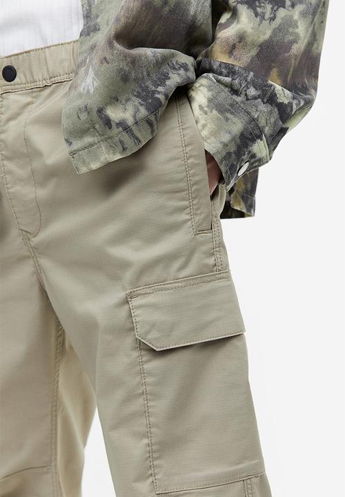 H&M - Regular fit ripstop cargo trousers - beige