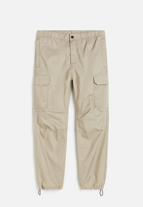 H&M - Regular fit ripstop cargo trousers - beige