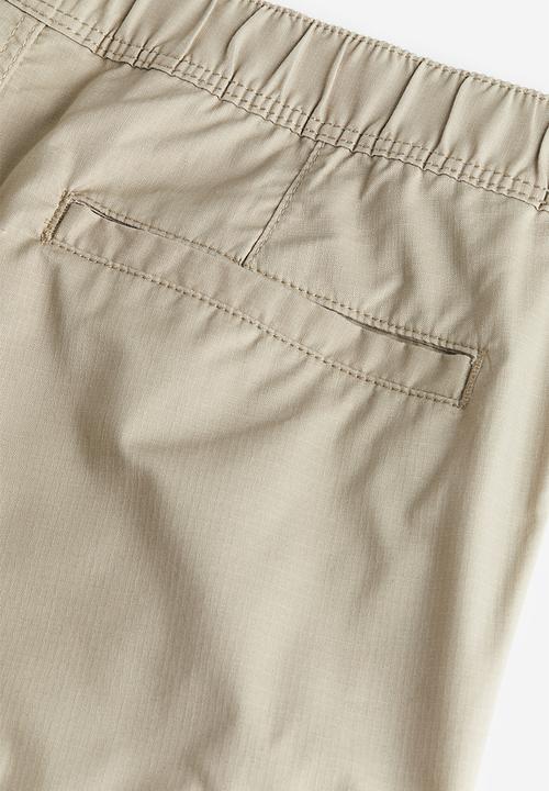 H&M - Regular fit ripstop cargo trousers - beige