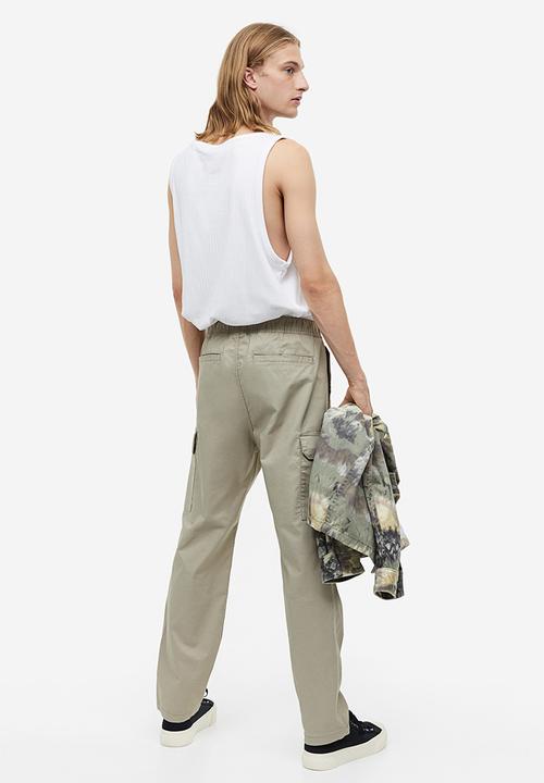 H&M - Regular fit ripstop cargo trousers - beige