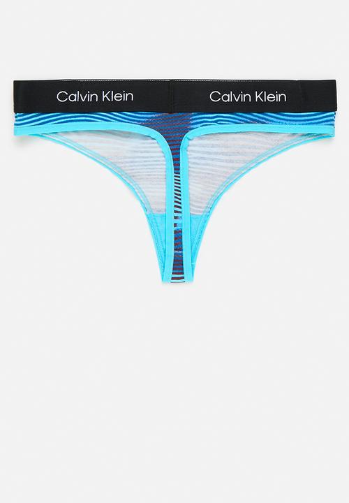 Calvin Klein - Modern thong - infared lines/eggshell blue