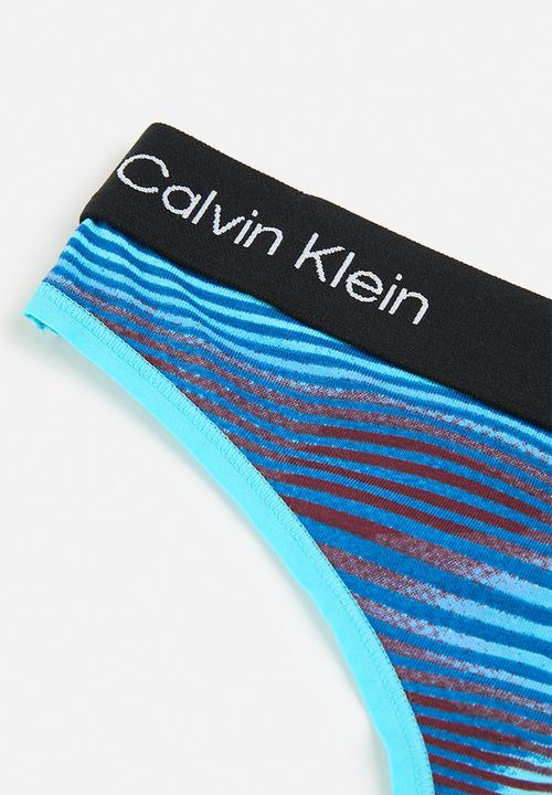 Calvin Klein - Modern thong - infared lines/eggshell blue